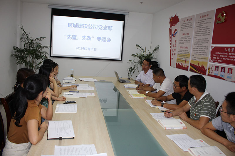 區(qū)城建投公司黨支部開展“先學(xué)、先查、先改”工作 預(yù)熱 “不忘初心、牢記使命”主題教育工作
