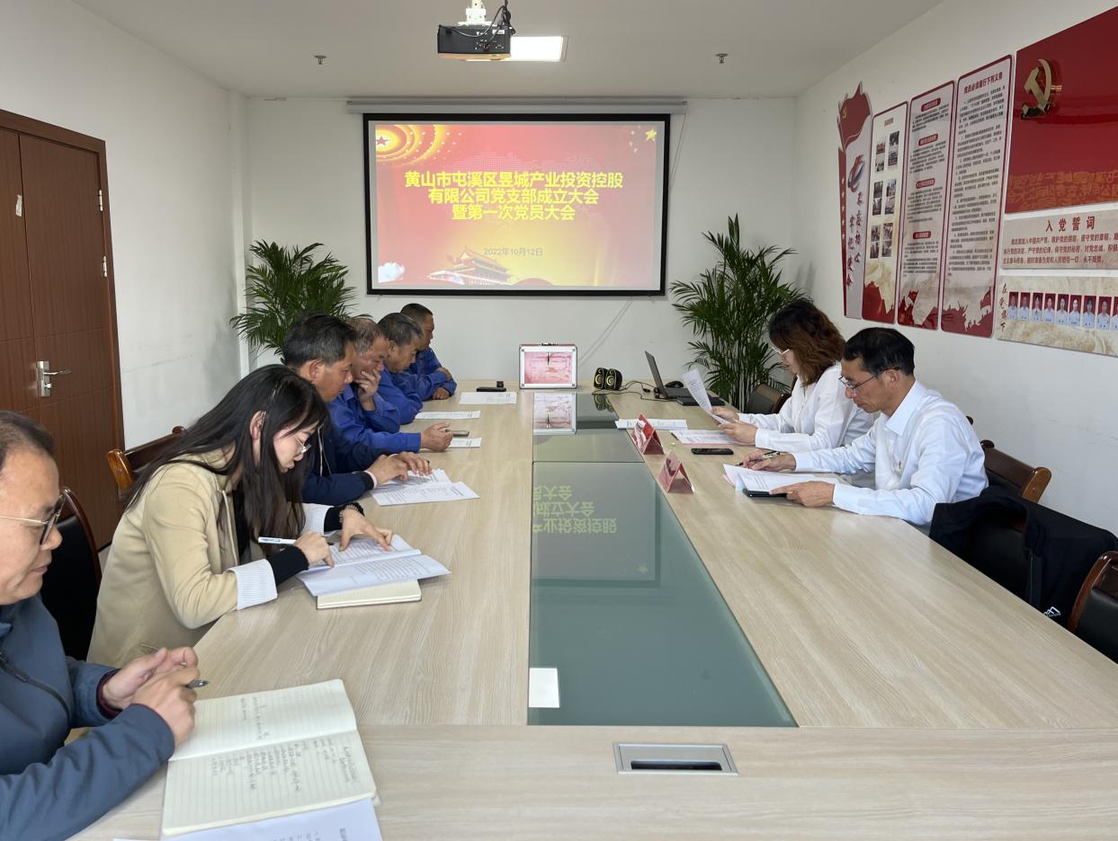 昱城產投黨支部第一次黨員大會順利召開